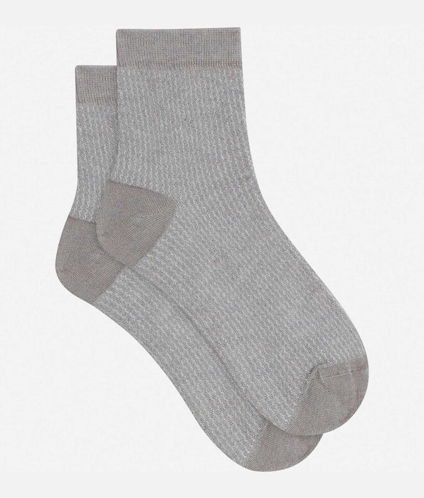 DIM Calze da donna Mod di Dim in Lurex color taupe e argento.