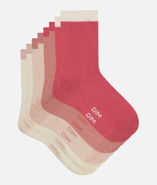 DIM Pacco da 4 paia di calze EcoDim Fashion rosa da donna.