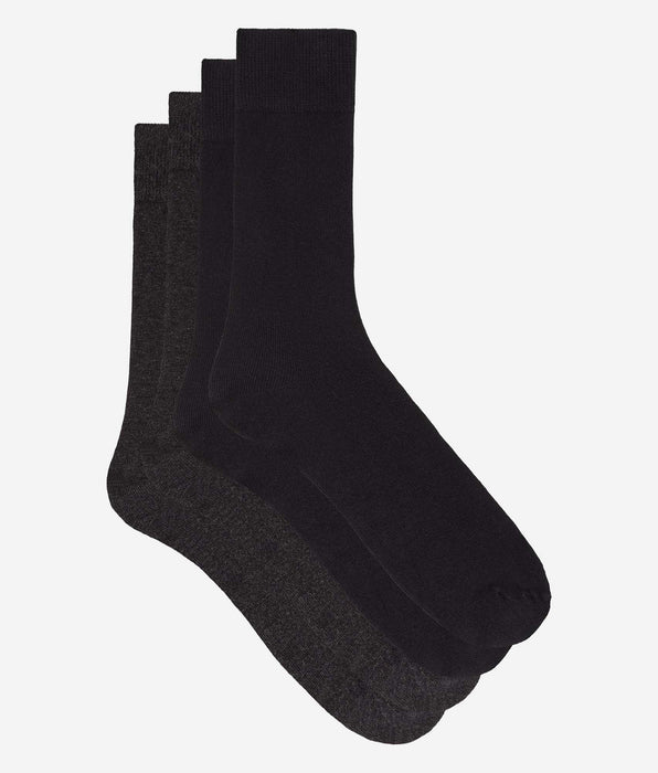 DIM Confezione da 2 calze da uomo in cotone grigio antracite Thermo