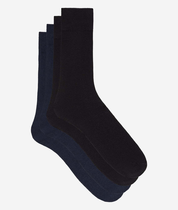 DIM Confezione da 2 calze da uomo in cotone blu profondo Thermo