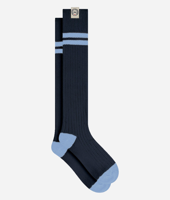 DIM Calze alte in cotone navy blue DIM x Ines de la Fressange