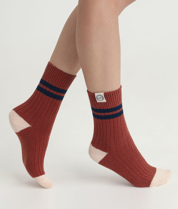 DIM Calze colorblock Donna Marrone Dim x Inès de La Fressange