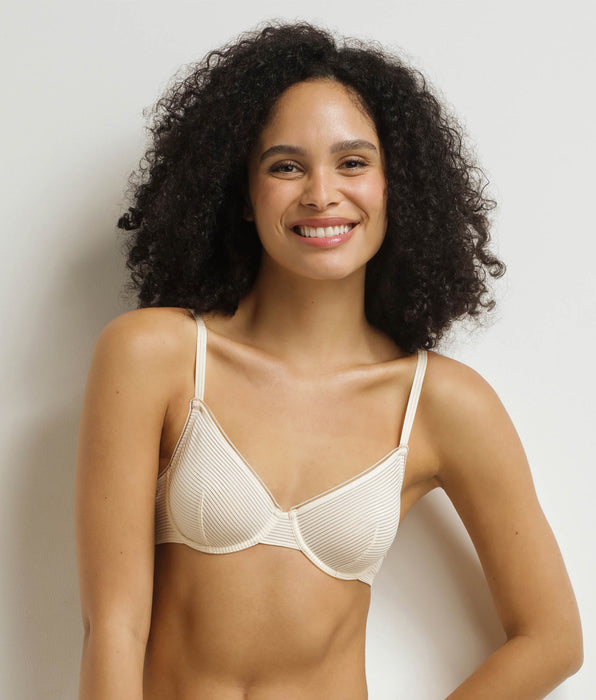 DIM Reggiseno a balconcino beige Dim x Inès de La Fressange