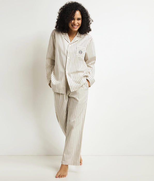 DIM Pantaloni del pigiama da donna a righe grigie Dim x Inès de La Fressange