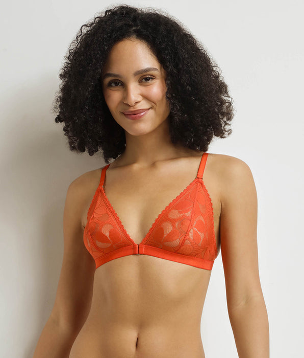 DIM Reggiseni a triangolo senza ferretto Art Flowers arancione