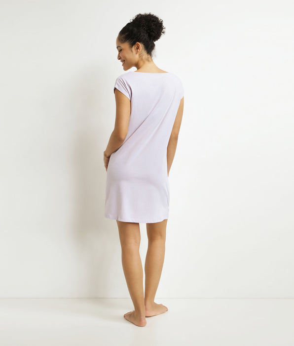 DIM Pigiama donna babydoll floreale lilla Don't Disturb