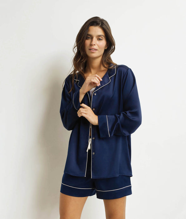 DIM Pantaloncini da pigiama da donna blu notte Don't Disturb
