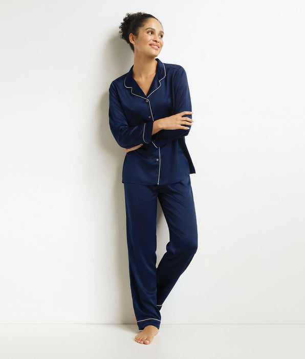DIM Pantaloni del pigiama da donna blu notte Don't Disturb