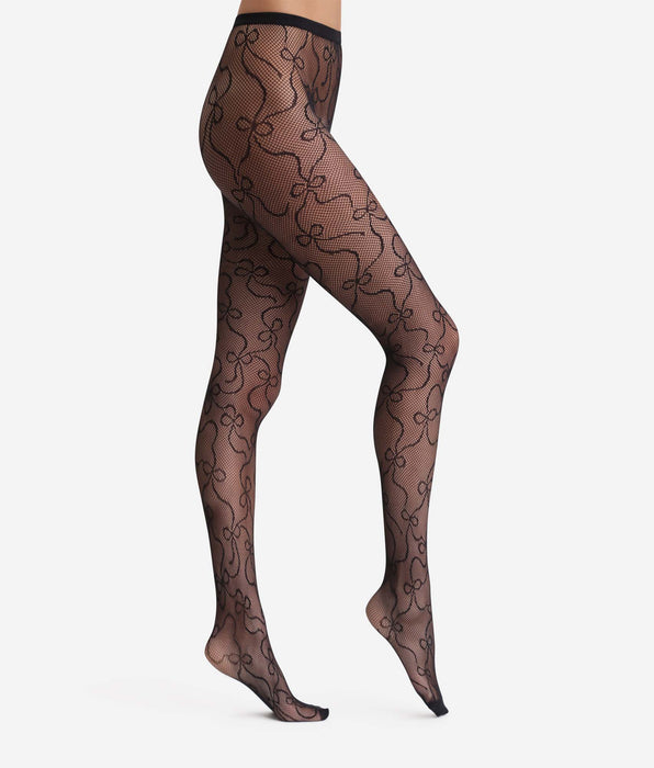 DIM Collant con fiocco nero Dim Style