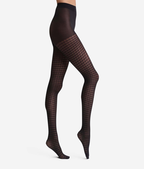 DIM Collant pied de poule nero Dim Style