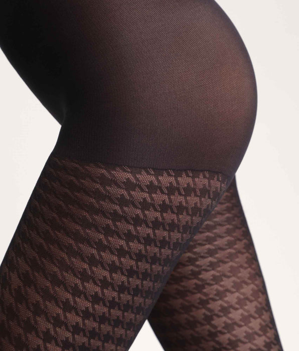 DIM Collant pied de poule nero Dim Style