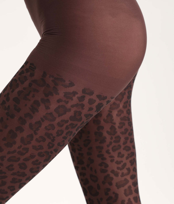 DIM Collant leopardati marroni Dim Style