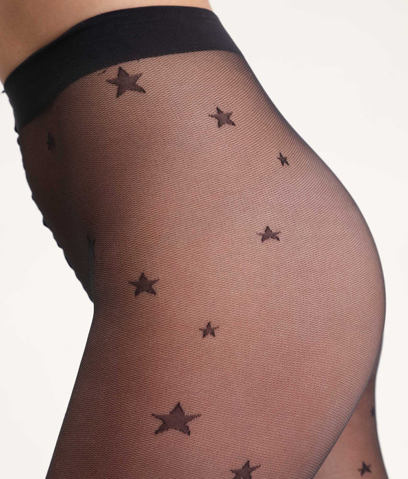 DIM Collant nero trasparente con motivo a stelle Dim Style