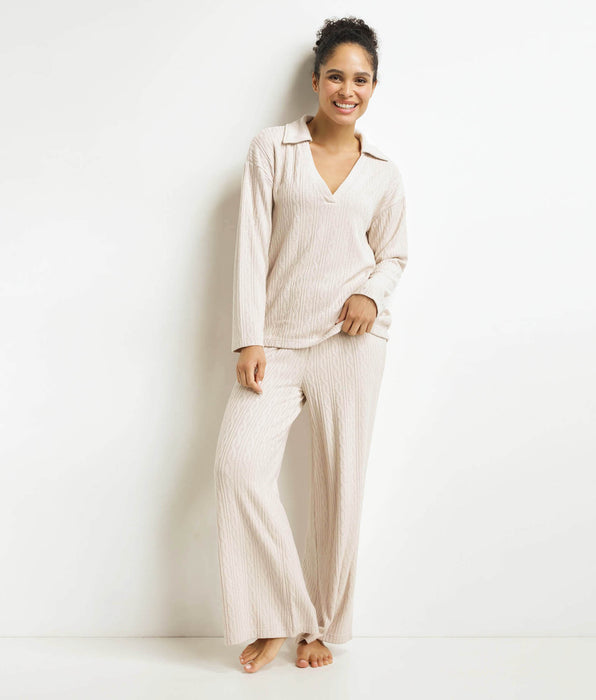 DIM Pacco da pantaloni del pigiama da donna in avorio Dim Warm