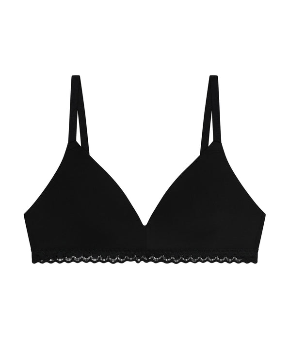DIM Reggiseno senza ferretto in microfibra e pizzo Nero Daily