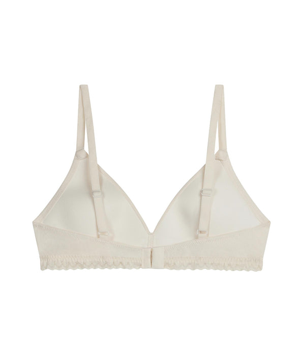 DIM Reggiseno senza ferretto per adolescenti in microfibra e pizzo avorio Daily