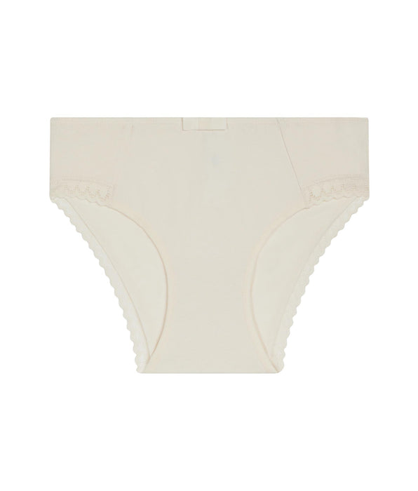 DIM Slip da ragazza in microfibra e pizzo avorio Daily