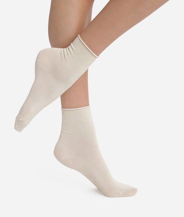 DIM Calzini da donna in lurex Beige Dim Mode