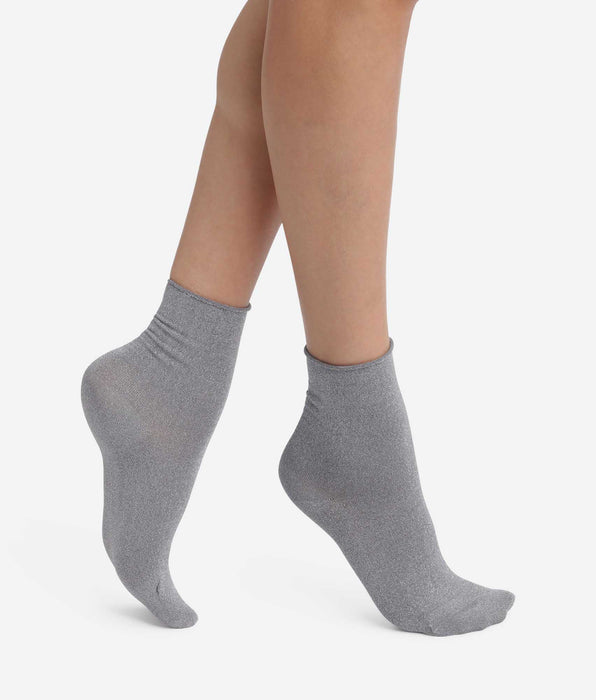 DIM Calzini da donna in lurex Grigio Dim Mode