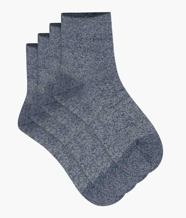 DIM Pacco da 2 paia di calzini da donna in lurex blu navy Dim Mode