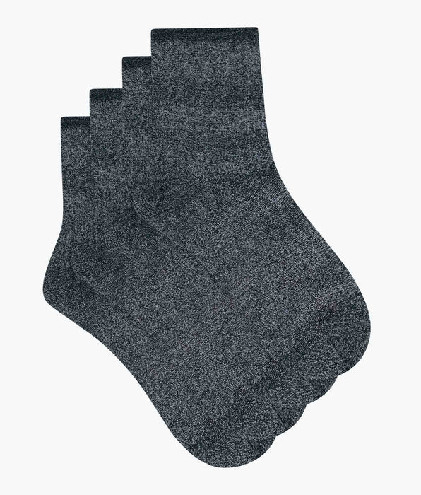 DIM Pacco da 2 paia di calzini da donna in lurex nero Dim Mode