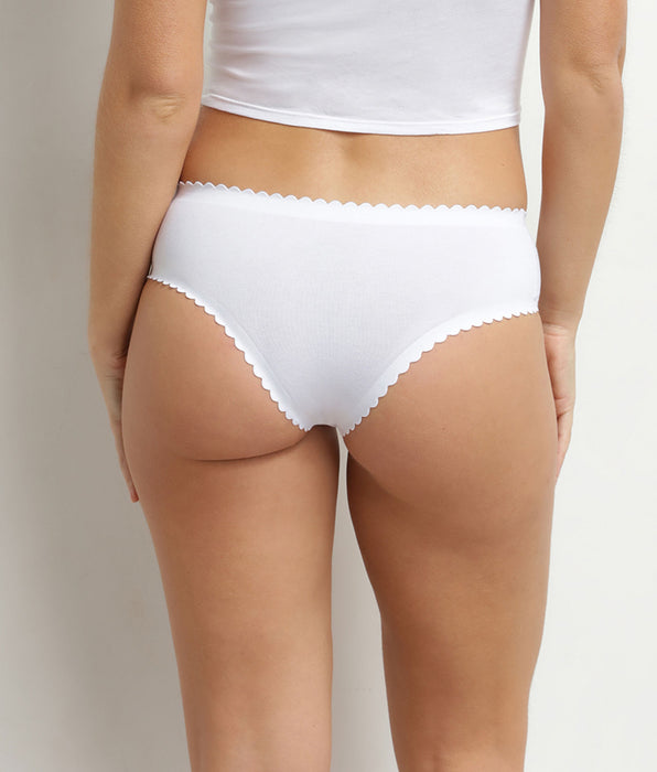 DIM Set da 2 tangas Body Touch in cotone bianco e terracotta