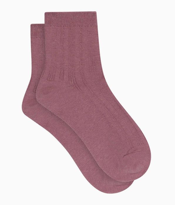 DIM Calzini da donna in cotone a maglia rasata Vieux Rose La Mode di Dim