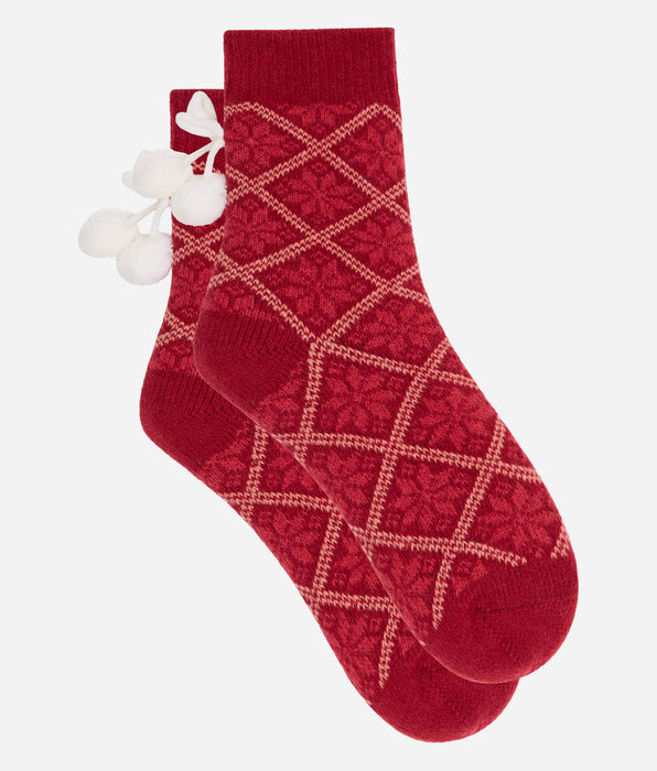 DIM Calze da donna rosse casual Cocoon
