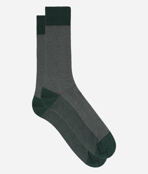 DIM Calzini uomo in cotone verde scozzese La Mode