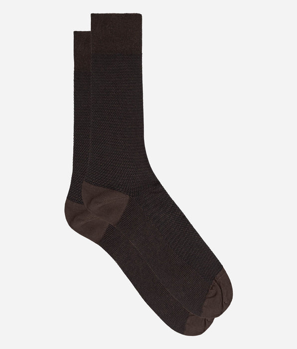 DIM Calzini uomo in cotone marrone legno La Mode