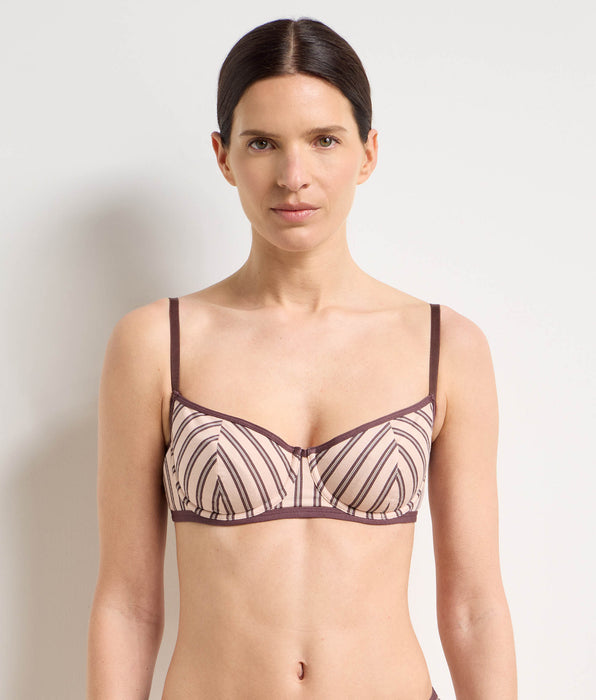 DIM Reggiseno balconcino con ferretto marrone rosa Dim x Ines de la Fressange
