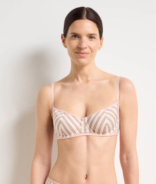 DIM Reggiseno a balconcino con ferretto crema rosa Dim x Ines de la Fressange