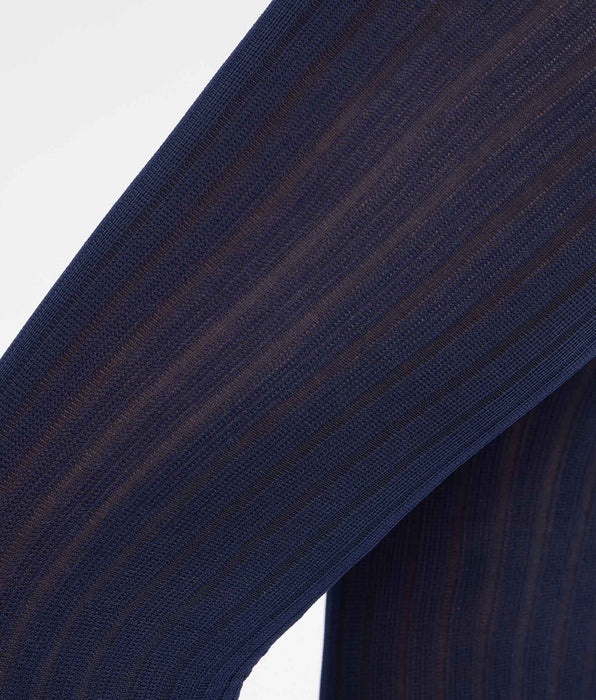 DIM Collant a costine piatte blu navy 50D DIM x Ines de La Fressange