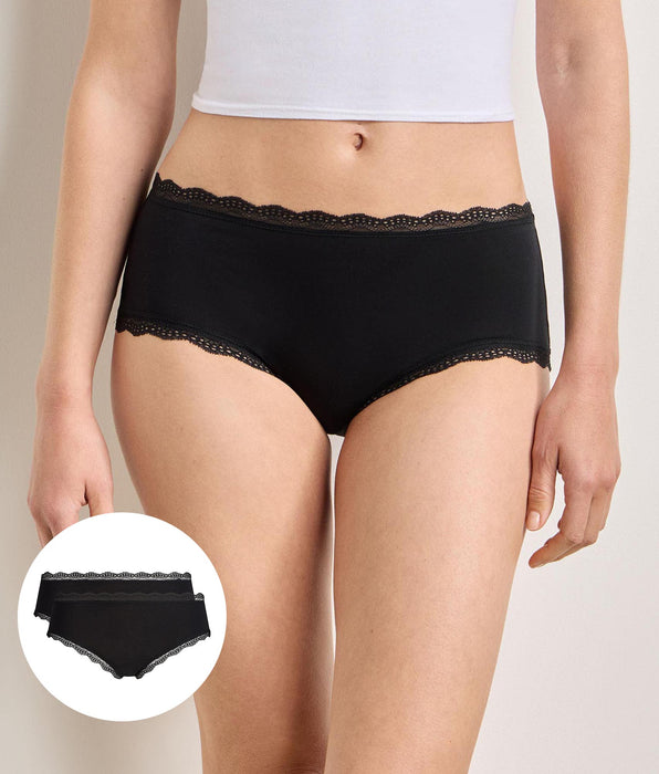 DIM Confezione da 2 shorty neri Daily Coton Dentelle