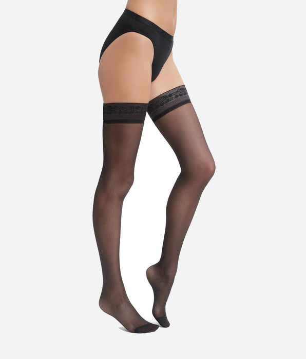 DIM Calze da donna in voile trasparente Nero Dim Up Beauty