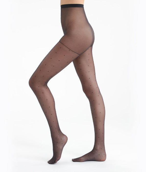 DIM Collant effetto piuma nero 15D Madame so Chic