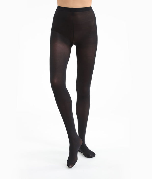 DIM Collant nero con gamba affusolata 45D