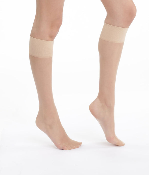 DIM Mes Essentiels 15D Pacco da 2 gambaletti in voile nero D2044M2-2M4