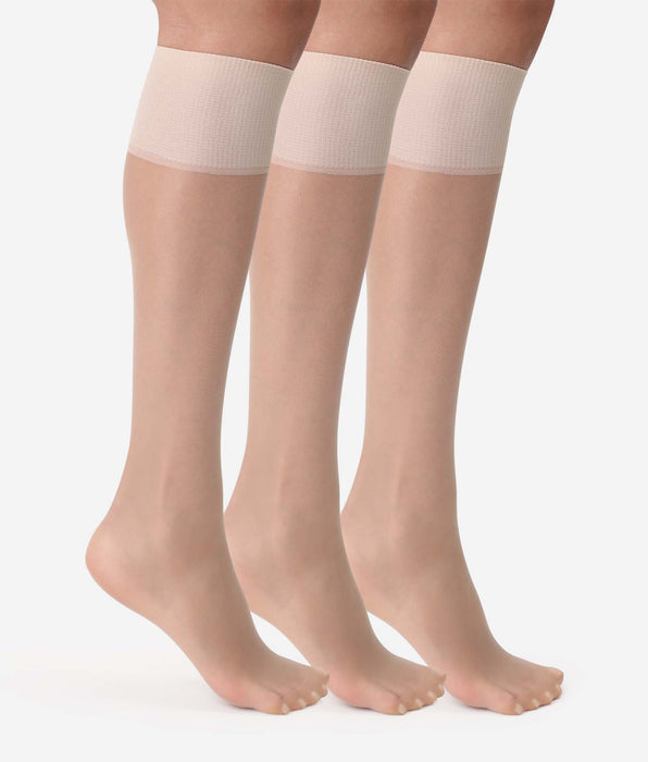 DIM Pacco da 3 gambaletti trasparenti Beauty Resist 20D