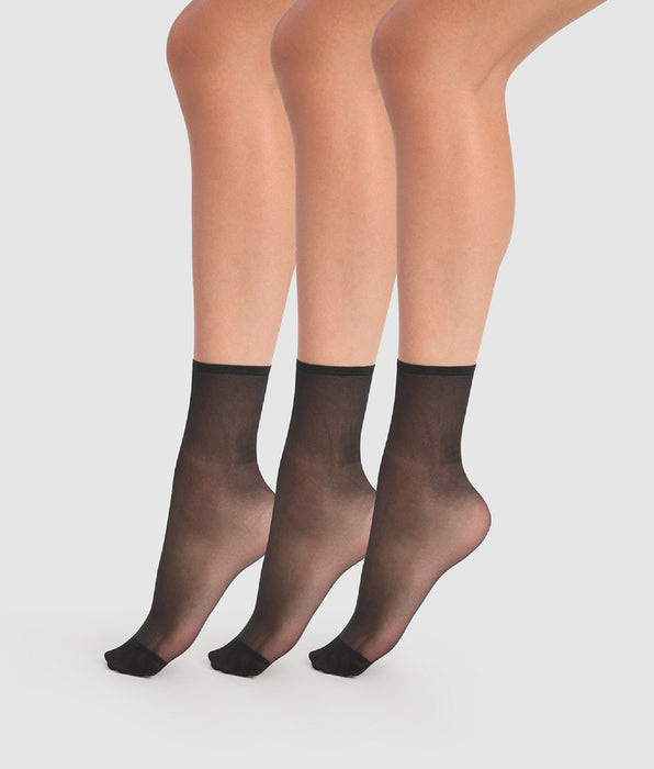 DIM Beauty Resist 20D Pacco da 3 calzini neri trasparenti