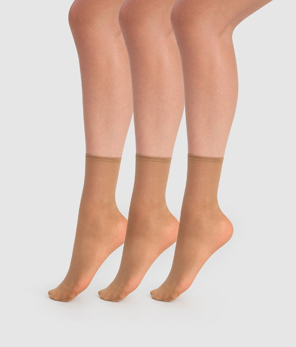 DIM Pacco da 3 Beauty Resist 20D calze trasparenti cannella