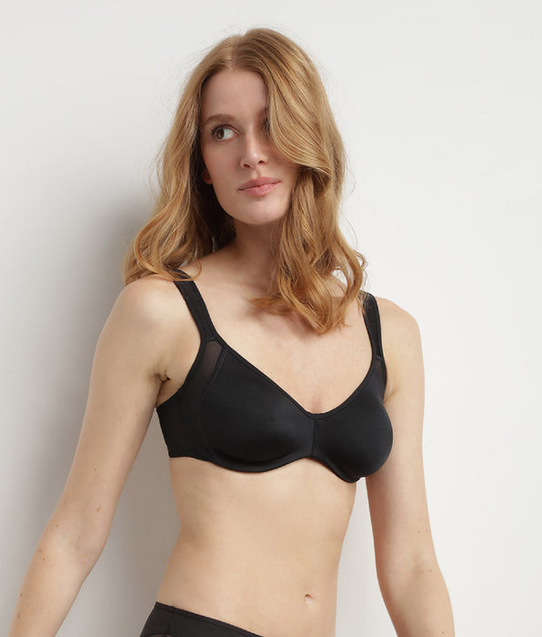 DIM Reggiseno minimizzatore con ferretto nero Generous Dim