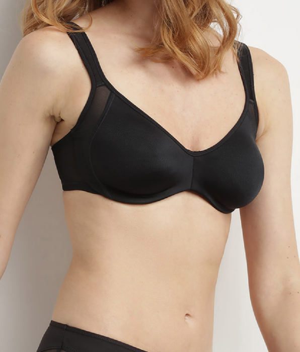 DIM Reggiseno minimizzatore con ferretto nero Generous Dim