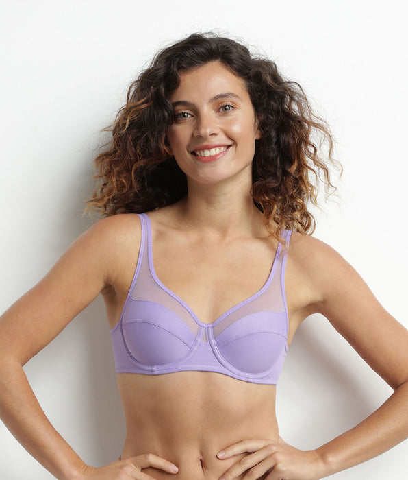 DIM Reggiseno push-on Lila in microfibra e tulle Dim Generous