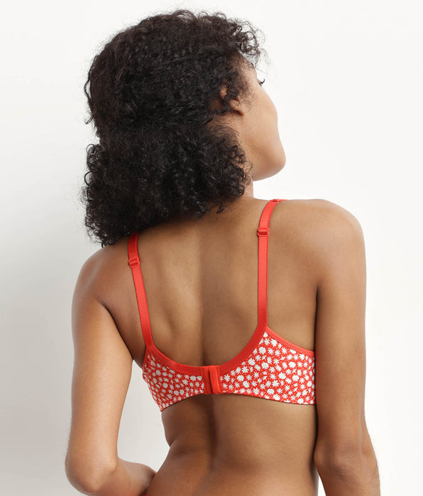 DIM Reggiseno push-up con ferretto Rosso floreale Dim Generous