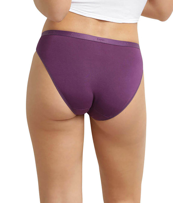 DIM Pacco da 5 slip da donna in cotone elasticizzato con scritte Les Pockets