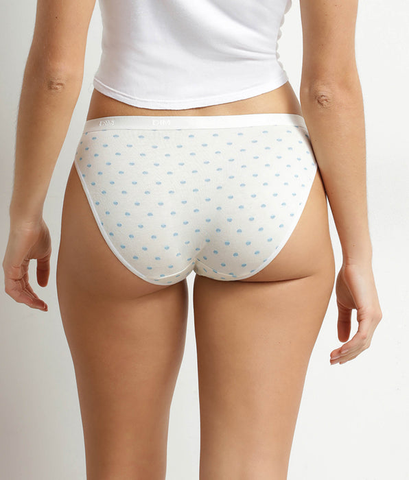 DIM Pacco da 5 slip da donna in cotone elasticizzato con motivo marinaro Les Pockets