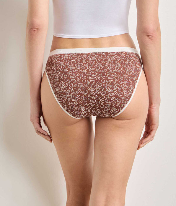 DIM Confezione da 5 slip Délice Café Les Pockets Coton