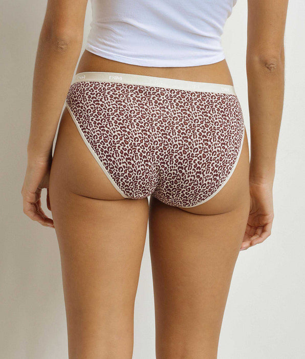 DIM Pacco da 3 slip donna leopardati Ecru Beige Les Pockets