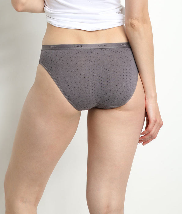 DIM Pack of 3 pairs of Les Pockets Coton bikini knickers in black